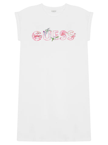 White Stretch Terry Dress (7-16)