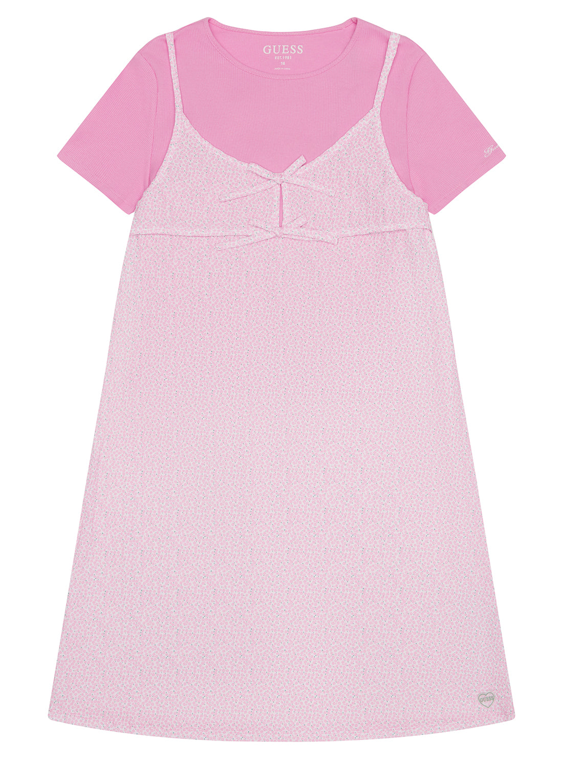 Pink T-Shirt Dress Set (2-7)