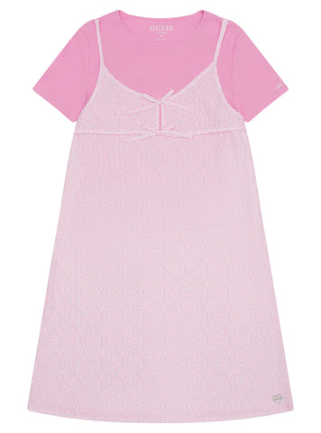 Pink T-Shirt Dress Set (7-16)