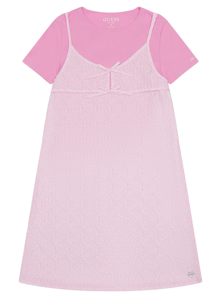 Pink T-Shirt Dress Set (7-16)