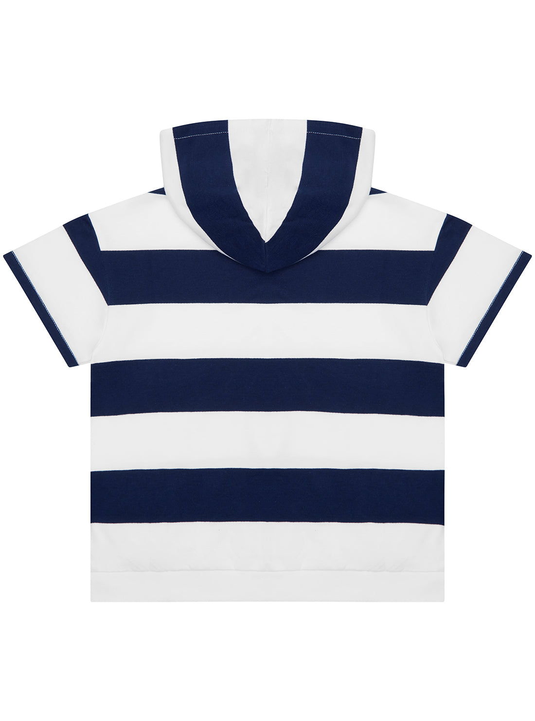 Navy Stripes Hooded Short Sleeve Top (7-16)