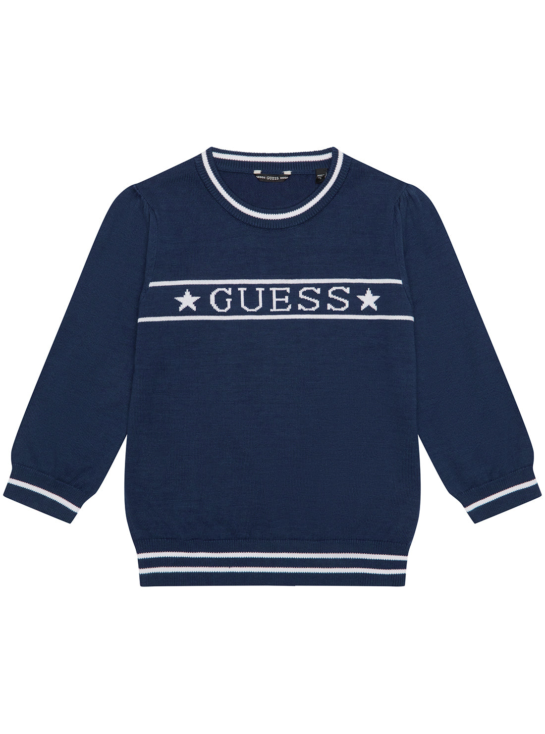GUESS Navy 3/4 Sleeve Jumper (7-16) front view