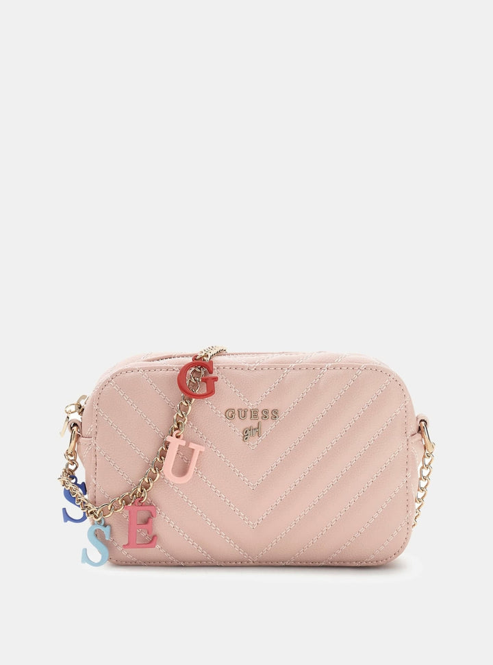 GUESS Kids Pink Camera Bag J4GZ23WFZL0 Front View