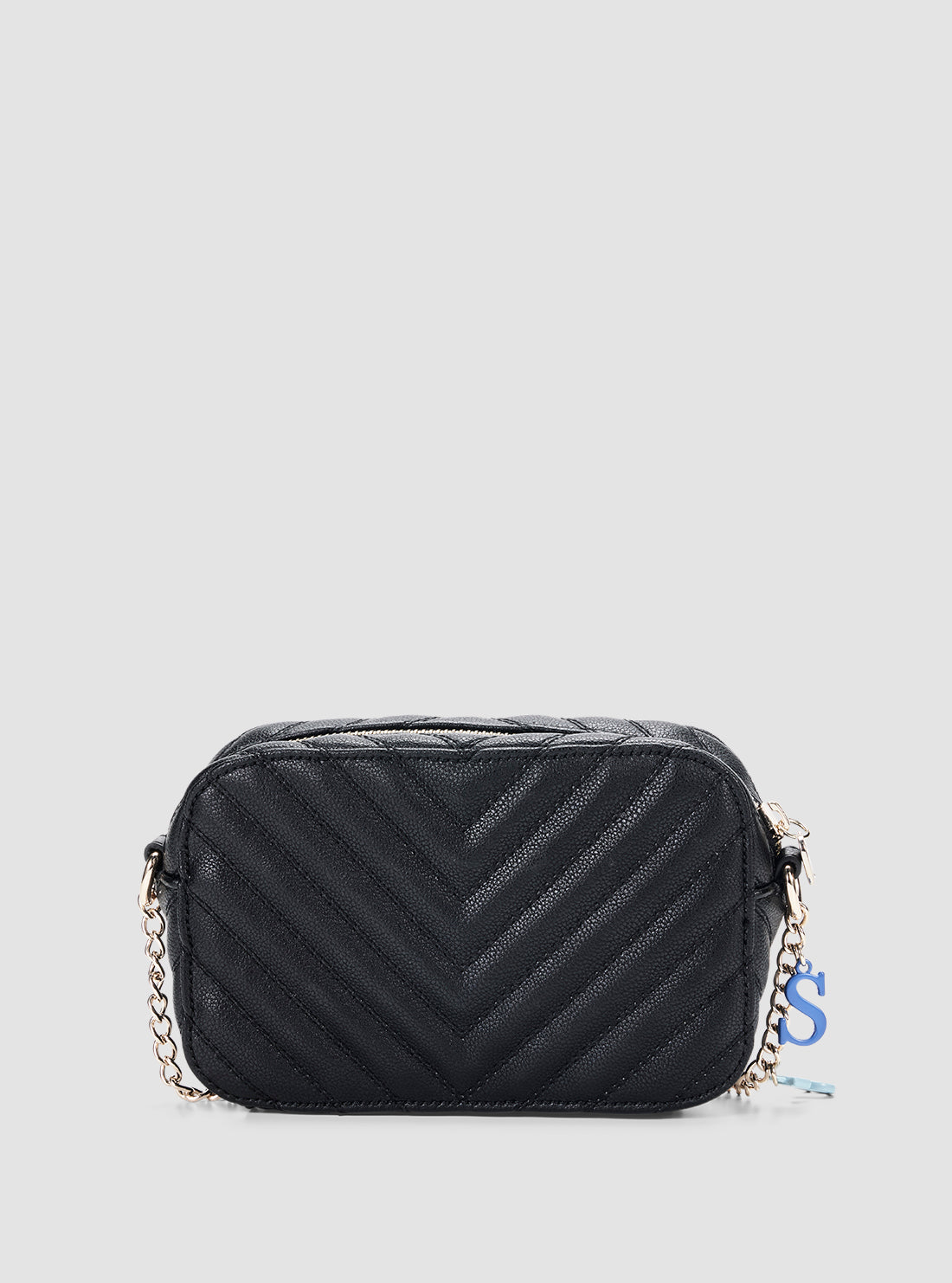 GUESS Accessories Black Quilted Camera Bag J4GZ23WFZL0 Back View