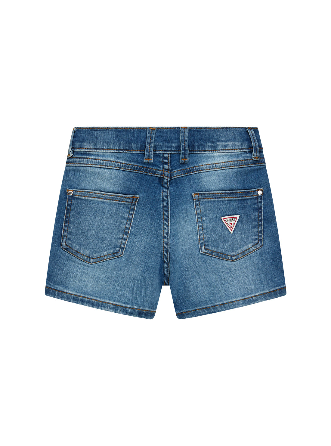 GUESS Kids Blue Stretch Denim Shorts (7-16) J4RD20D4CA0 Back VIew