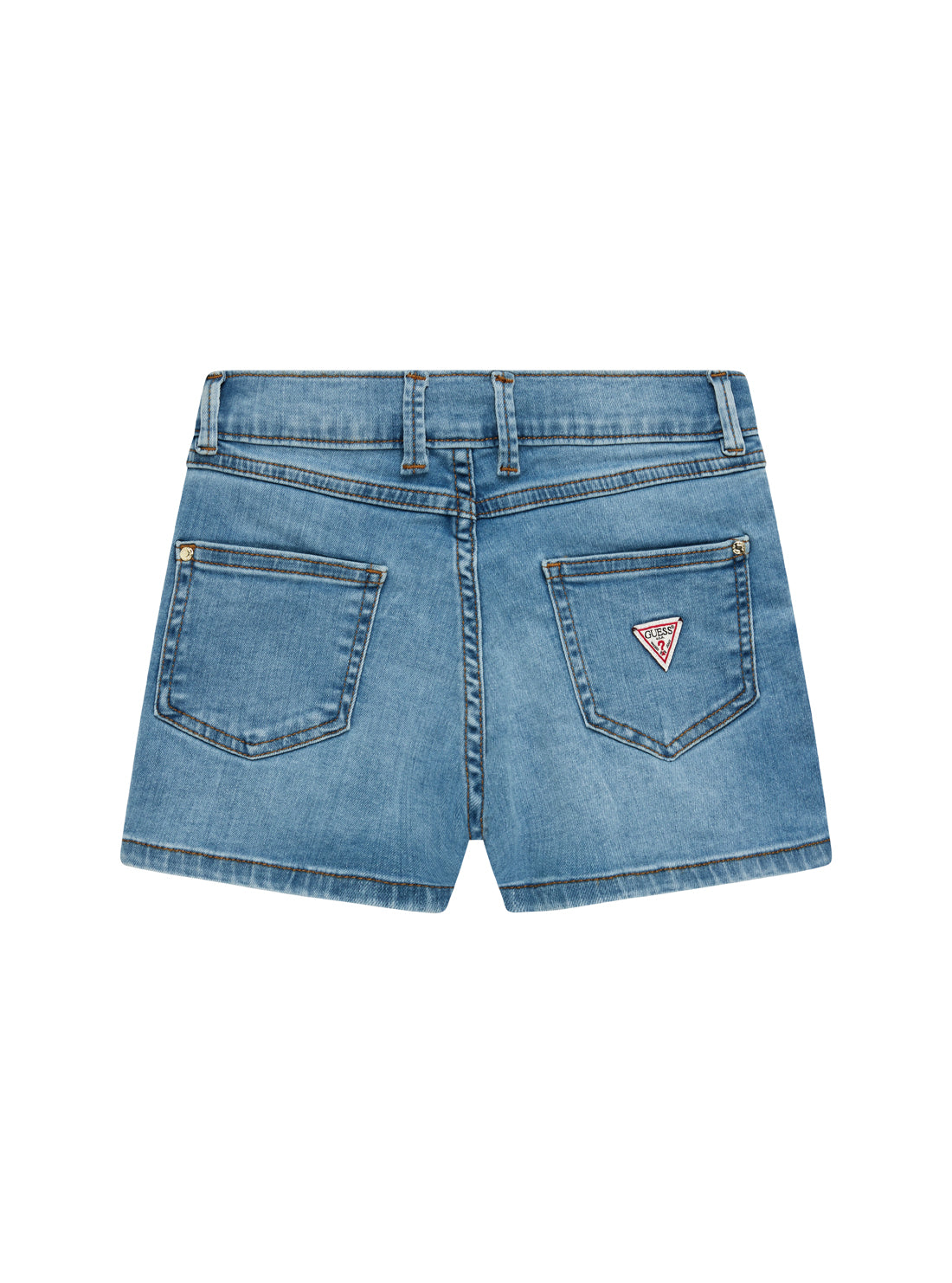 GUESS Kids Blue Stretch Denim Shorts (7-16) J4RD20D4CA0 Back View