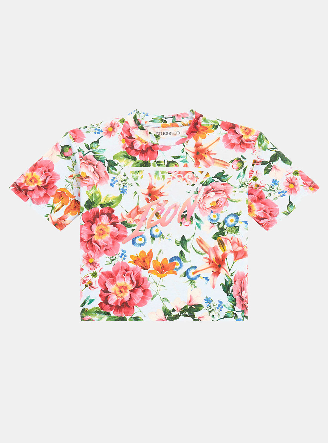 Red Floral Print Short Sleeve T-Shirt (7-16)