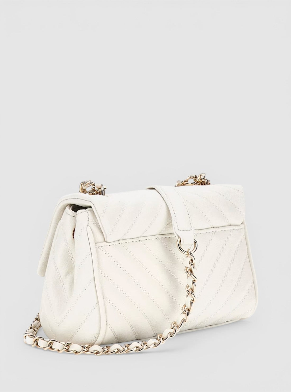 GUESS Kids White Fancy Combo Crossbody Flap Bag J4YZ45WFZL0 Back View