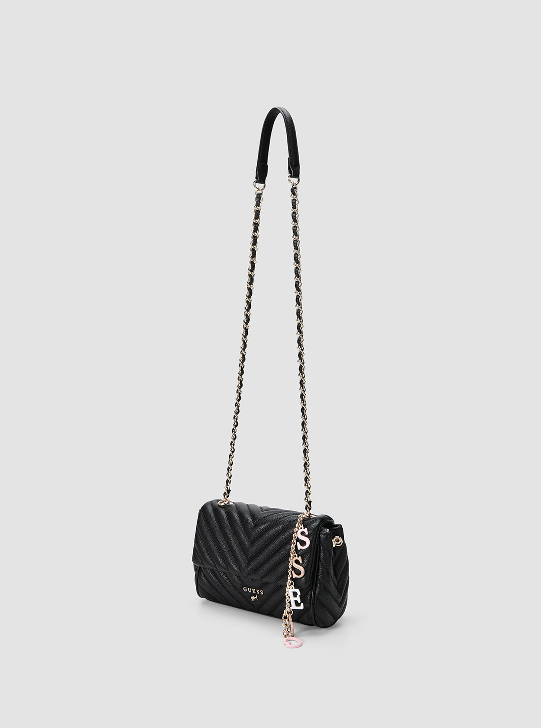 GUESS Accessories Black Combo Maddie Girlfriend Crossbody Bag J4YZ45WFZL0 Side View