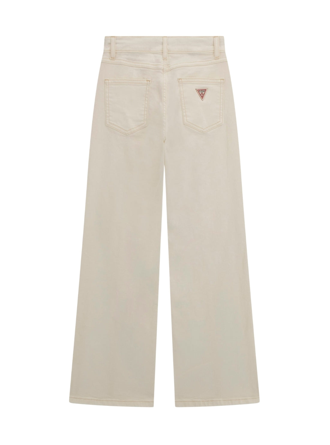 GUESS Kids Beige Stretch Bull Denim 90s Fit Pants (7-16) Back View