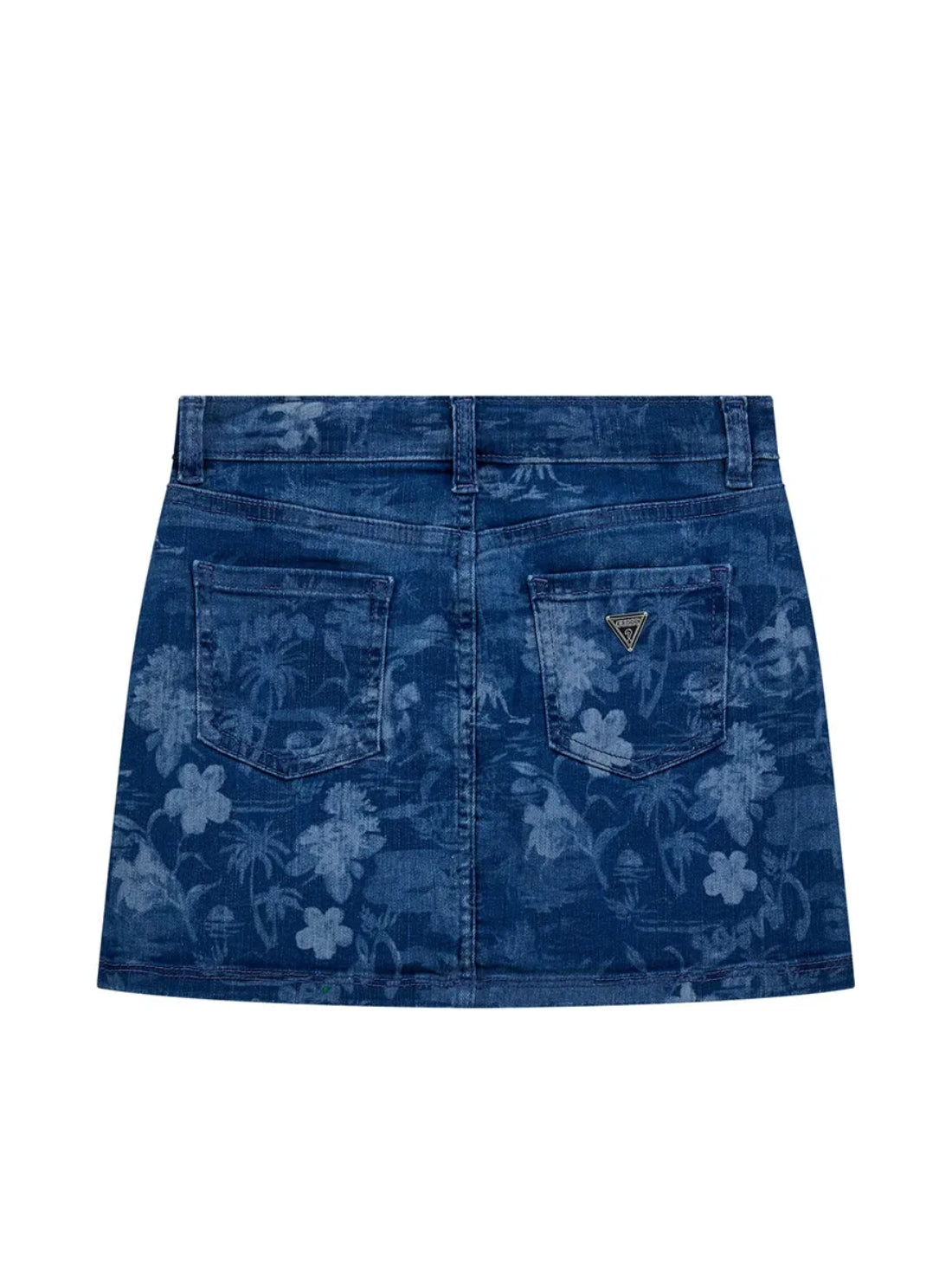 GUESS Kids Blue Stretch Denim Laser Skirt (7-16) J5GD06D52V0 Back View