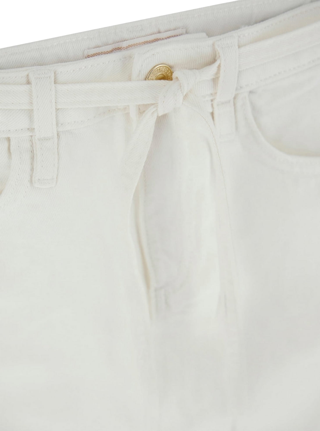 GUESS Kids White Rigid Bull Denim Midi Skirt (7-16) J5GD11WH6L0 Detail View