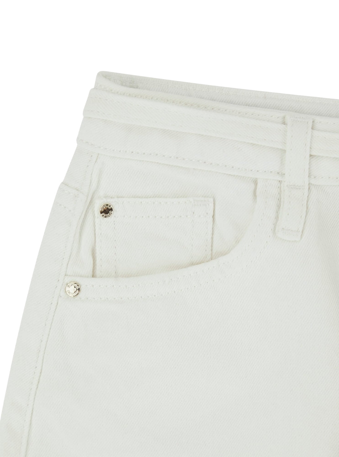 GUESS Kids White Rigid Bull Denim Midi Skirt (7-16) J5GD11WH6L0 Detail View_2