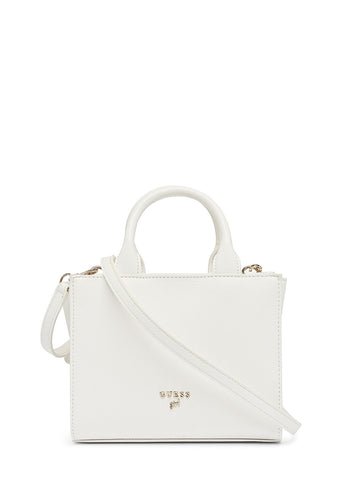 GUESS Kids White Mini Tote Bag J5GZ06WG730 Front View