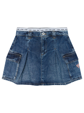 Blue Denim Rigid Mini Skirt (7-16)