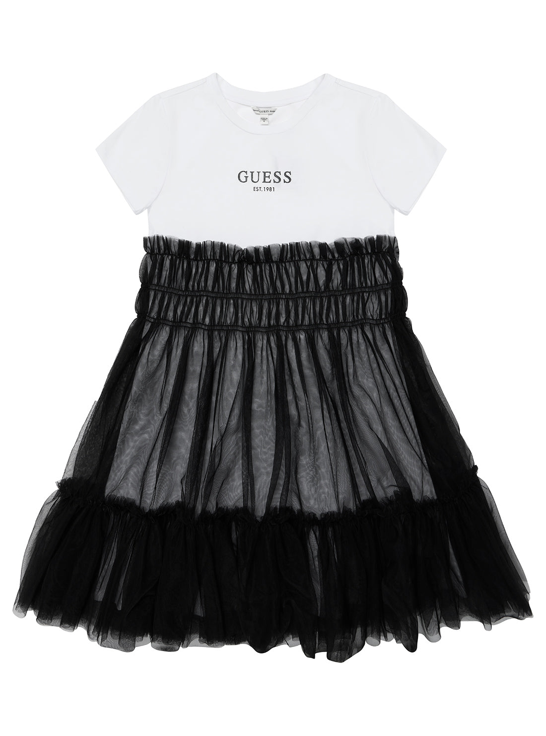 White and Black Short Sleeve Dress (7–16)