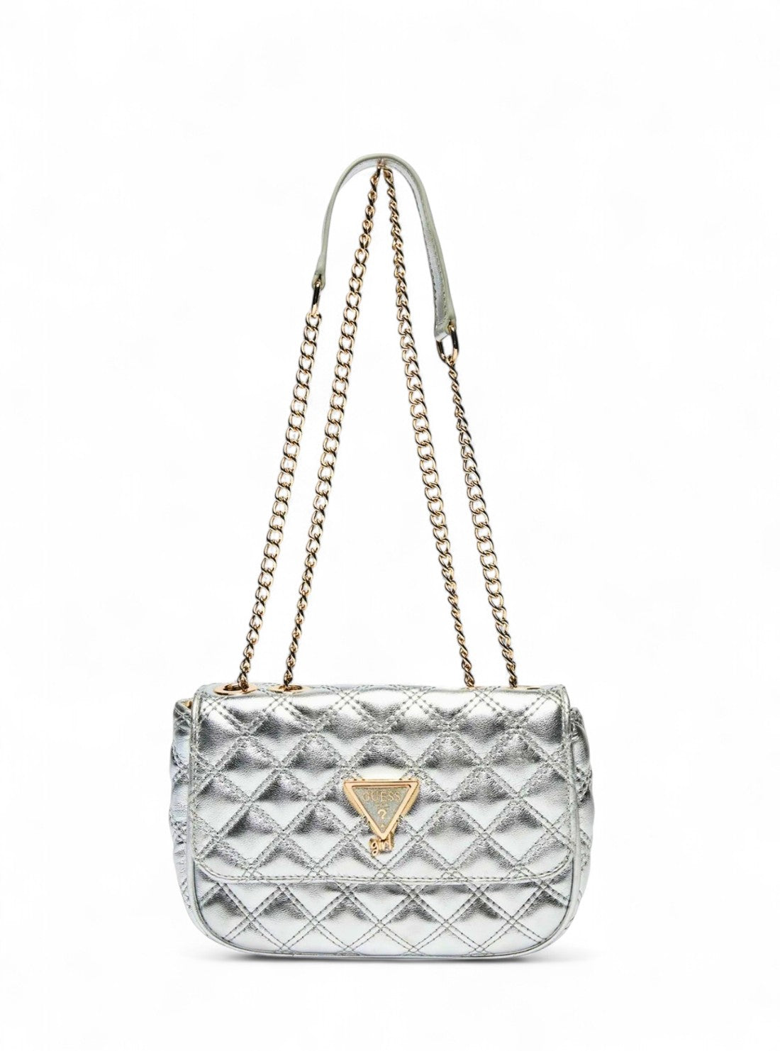 Silver Mini Quilt Convertible Bag | GUESS