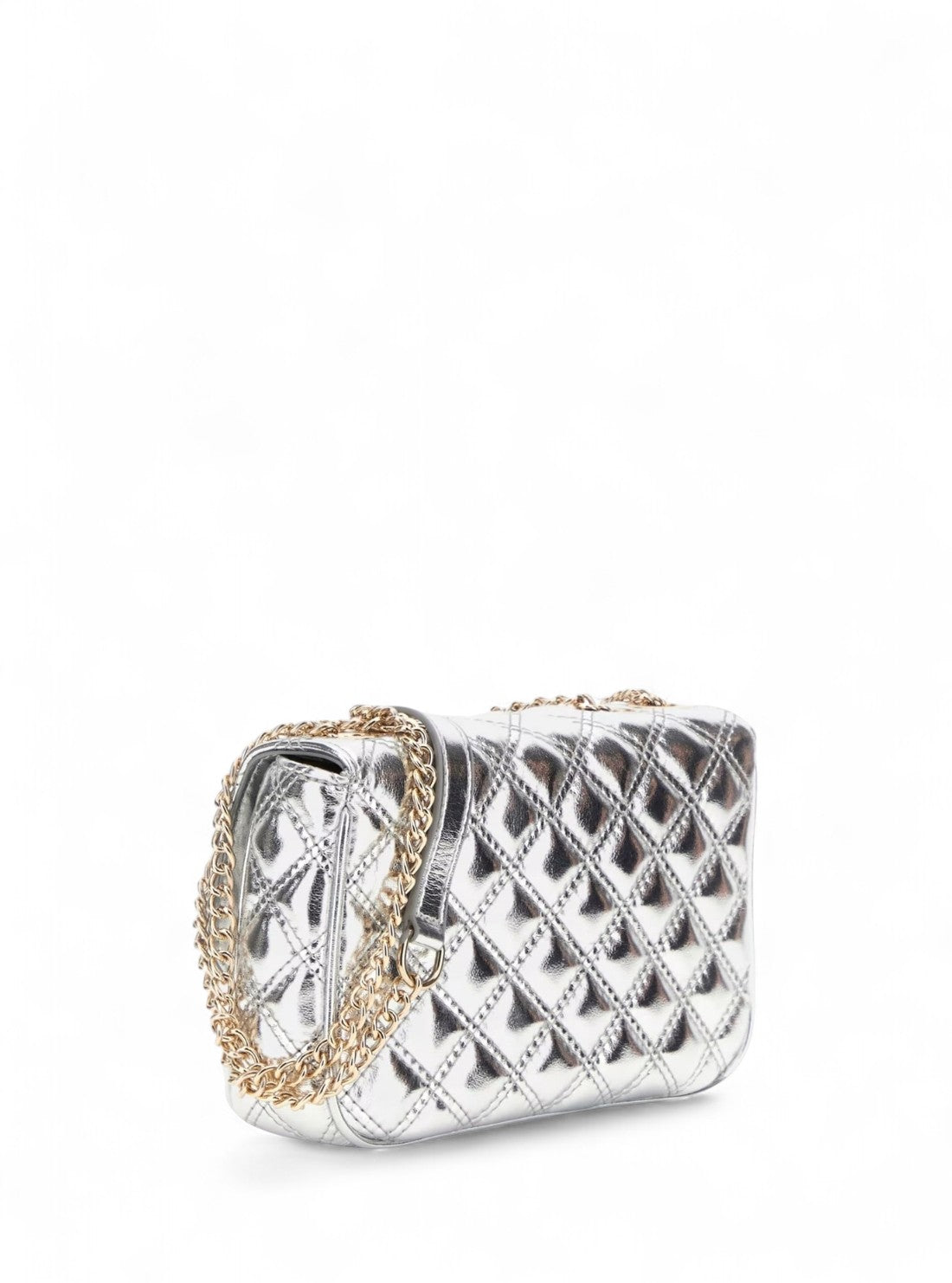 Silver Mini Quilt Convertible Bag