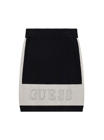 GUESS Kids Black Knitted Sweater Skirt (7-16) J5YD00Z3GW0 Front View