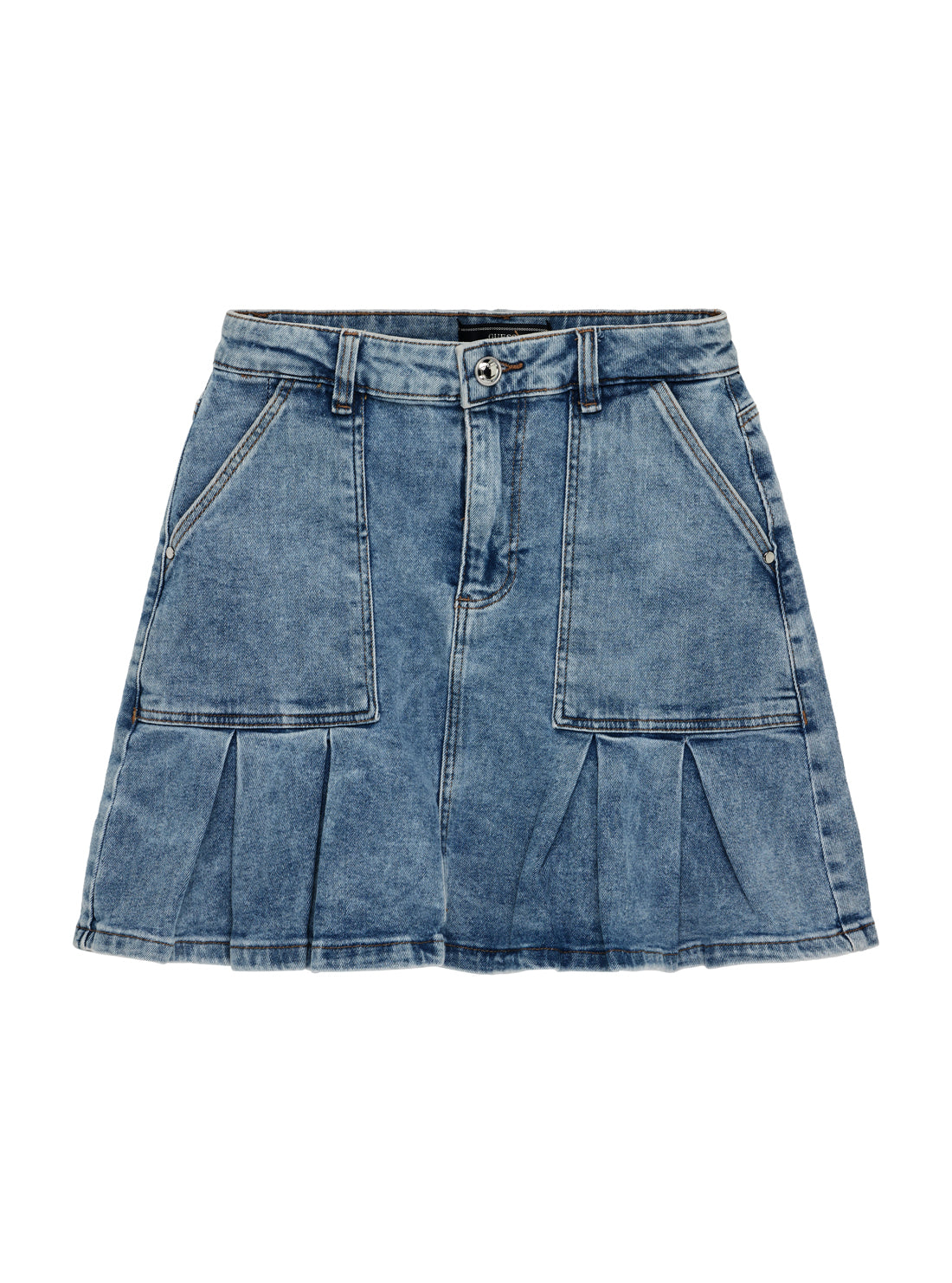 GUESS Kids Blue Comfort Denim Skirt (7-16) J5YD03D0200 Front View