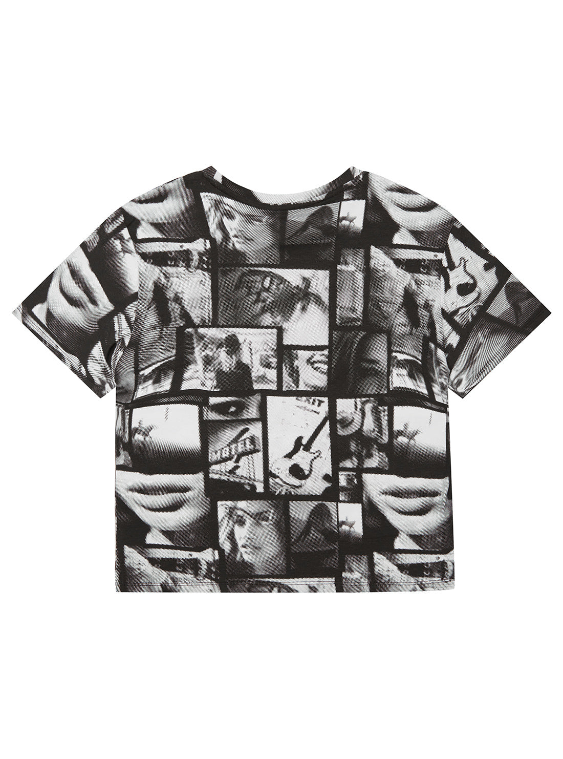 GUESS Kids Black Midi Photo Collage T-Shirt (7-16) J5YI07K6YW4 Back View