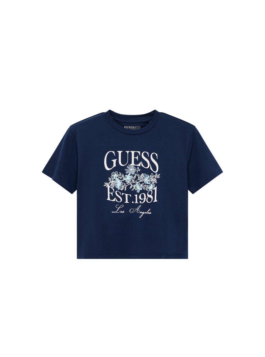 GUESS Kids Blue Midi Graphic T-Shirt (7-16) J5YI19K6YW4 Front View