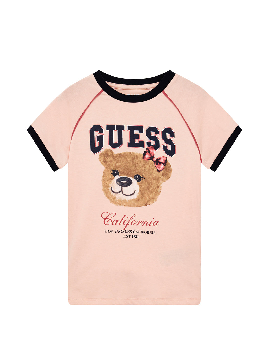 GUESS Kids Orange Bear Graphic T-Shirt (7-16) J5YI21K8HM4 Front View