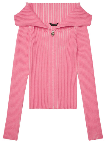 GUESS Kids Pink Long Sleeve Sweater (7-16) J5YR03Z3OP0 Front View