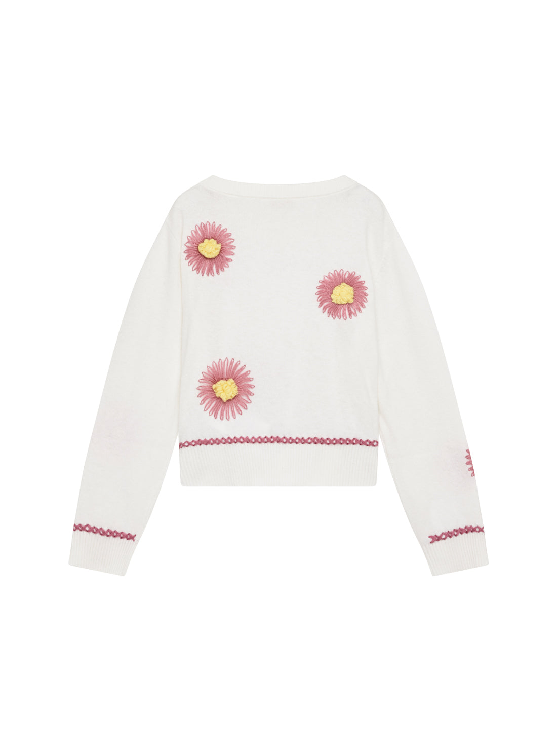 GUESS Kids White Long Sleeve Knitted Sweater (7-16) J5YR10Z0110 Back View