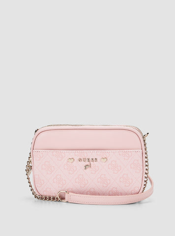 GUESS Kids Pink Camera Crossbody Bag J5YZ00WFMF0 Front View