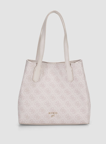 GUESS Womens Beige Logo Shopping Tote Bag J5YZ01WFMF0 Front View