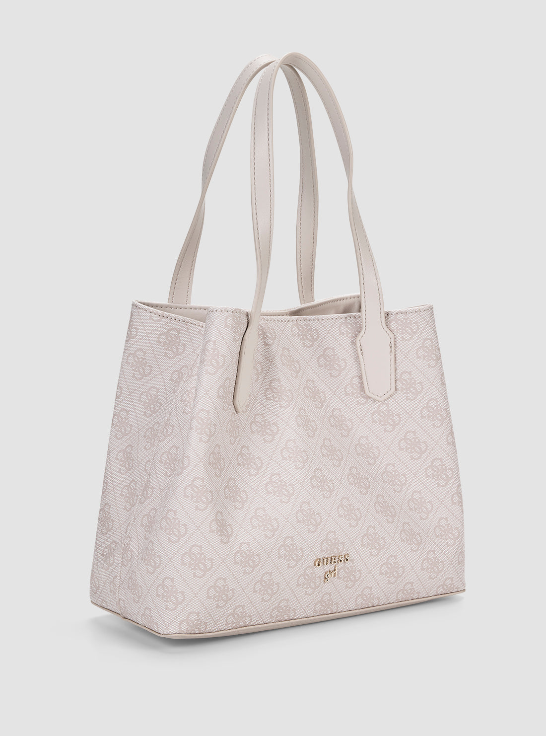 GUESS Womens Beige Logo Shopping Tote Bag J5YZ01WFMF0 Front Side View
