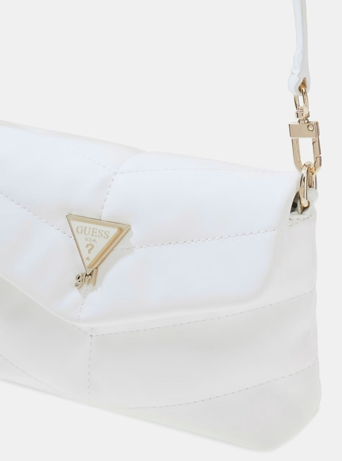 GUESS Kids White Mini Puffy Crossbody Bag J5YZ12WGVT0 Detail View