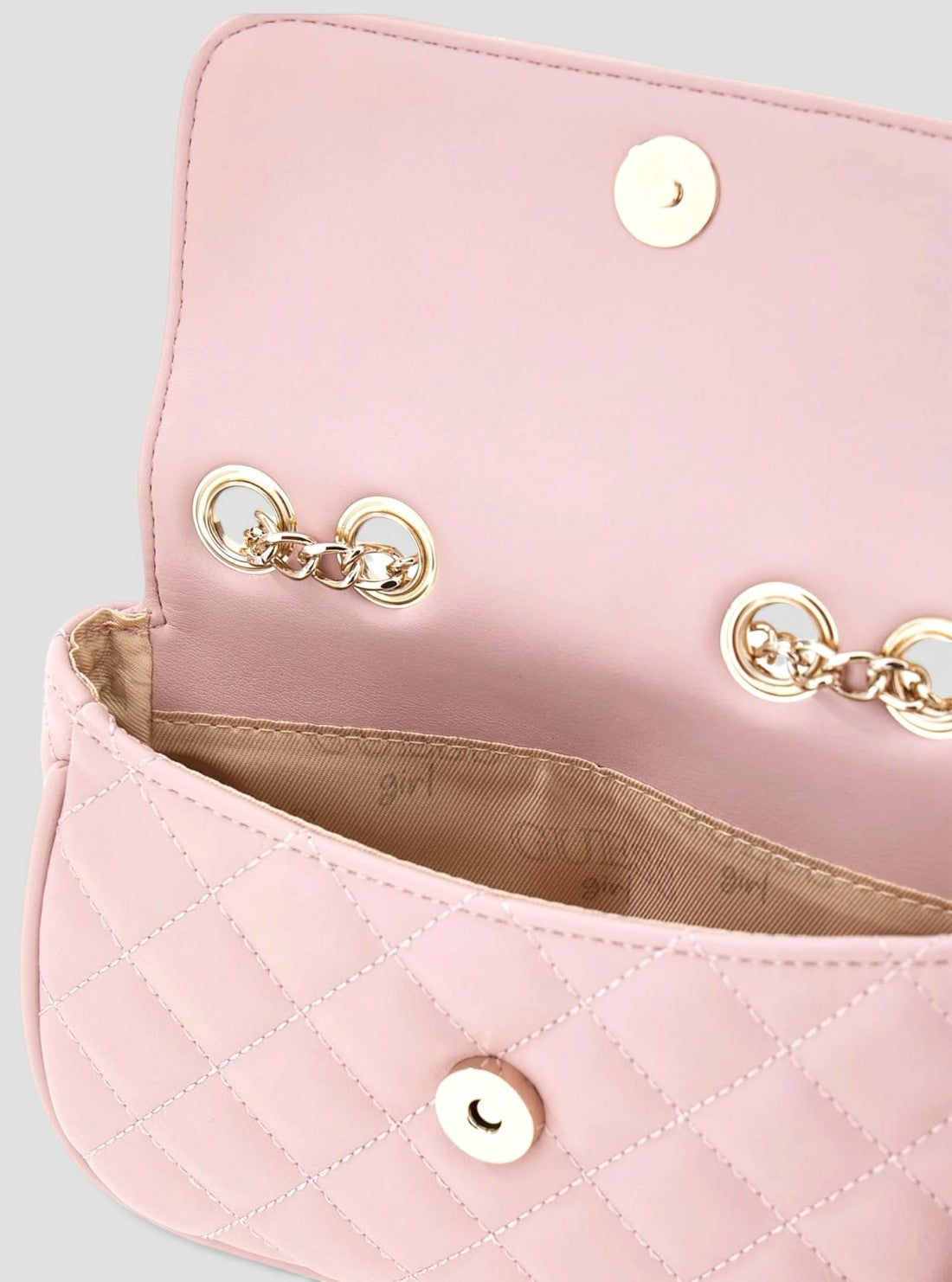GUESS Accessories Low Key Pink Mini Convertible Crossbody Bag J5YZ17WGT10 Detail View