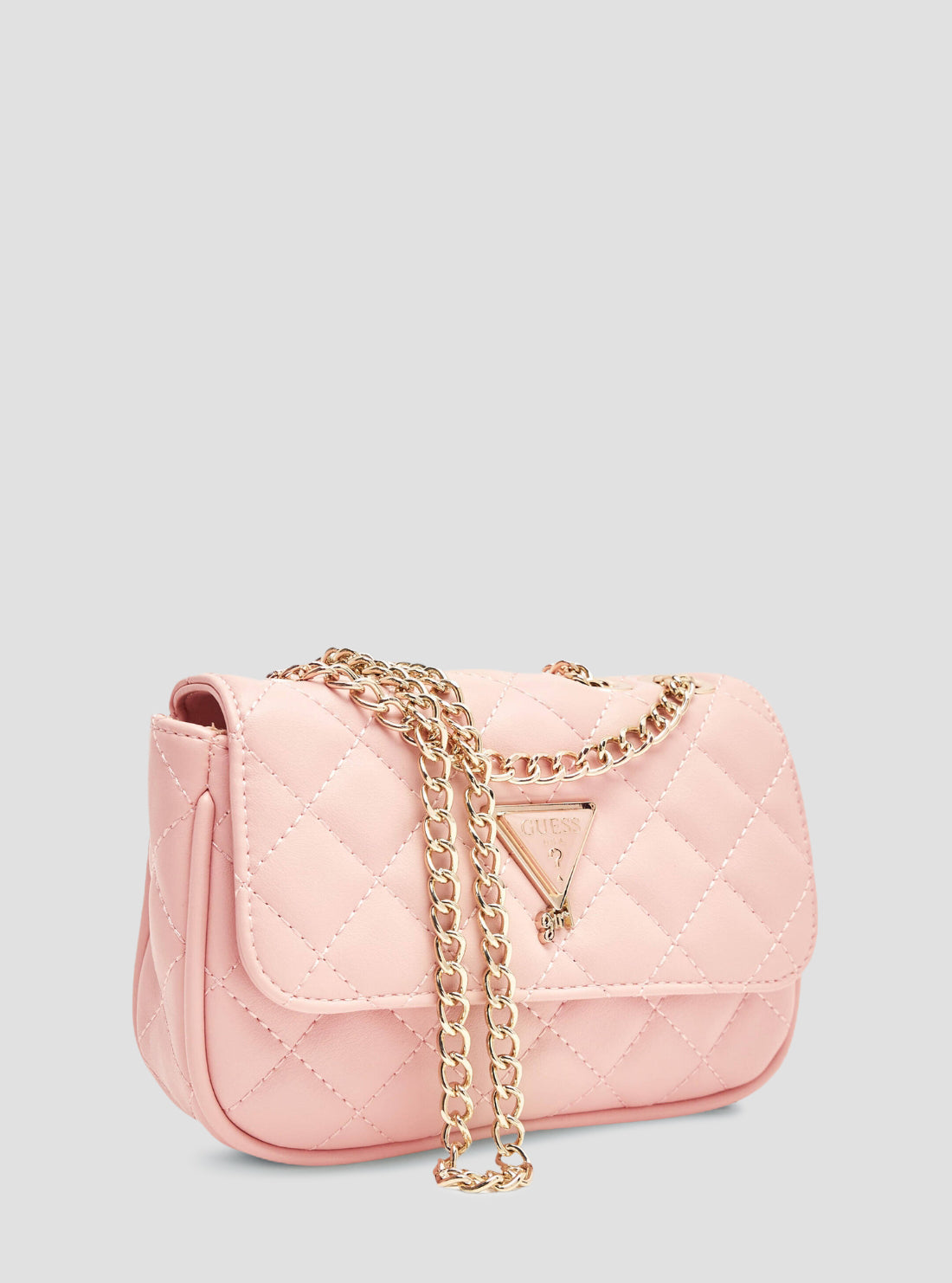 GUESS Kids Pink Mini Convertible Crossbody Bag Side View