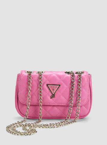 GUESS Kids Pink Mini Convertible Crossbody Bag J5YZ17WGT10 Front View