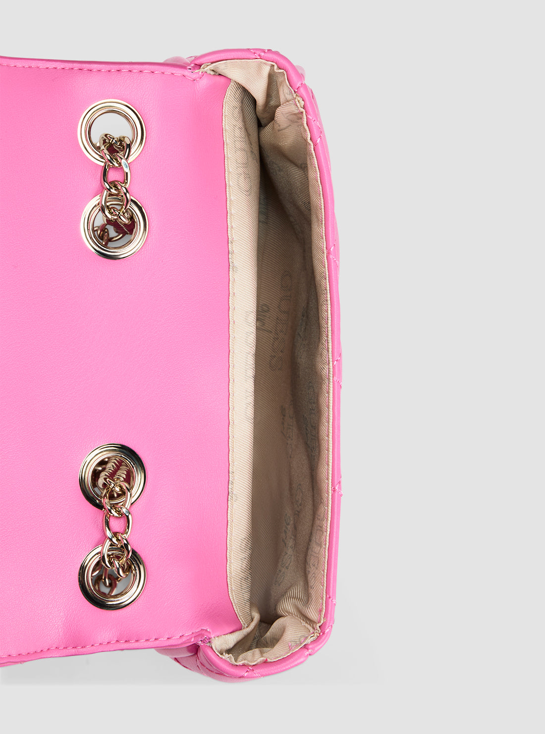 GUESS Kids Pink Mini Convertible Crossbody Bag J5YZ17WGT10 Inside View