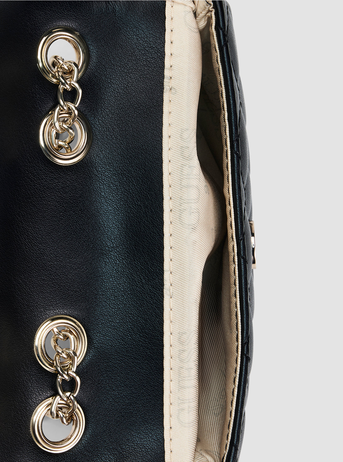 GUESS Kids Black Mini Convertible Crossbody Bag J5YZ17WGT10 Inside View