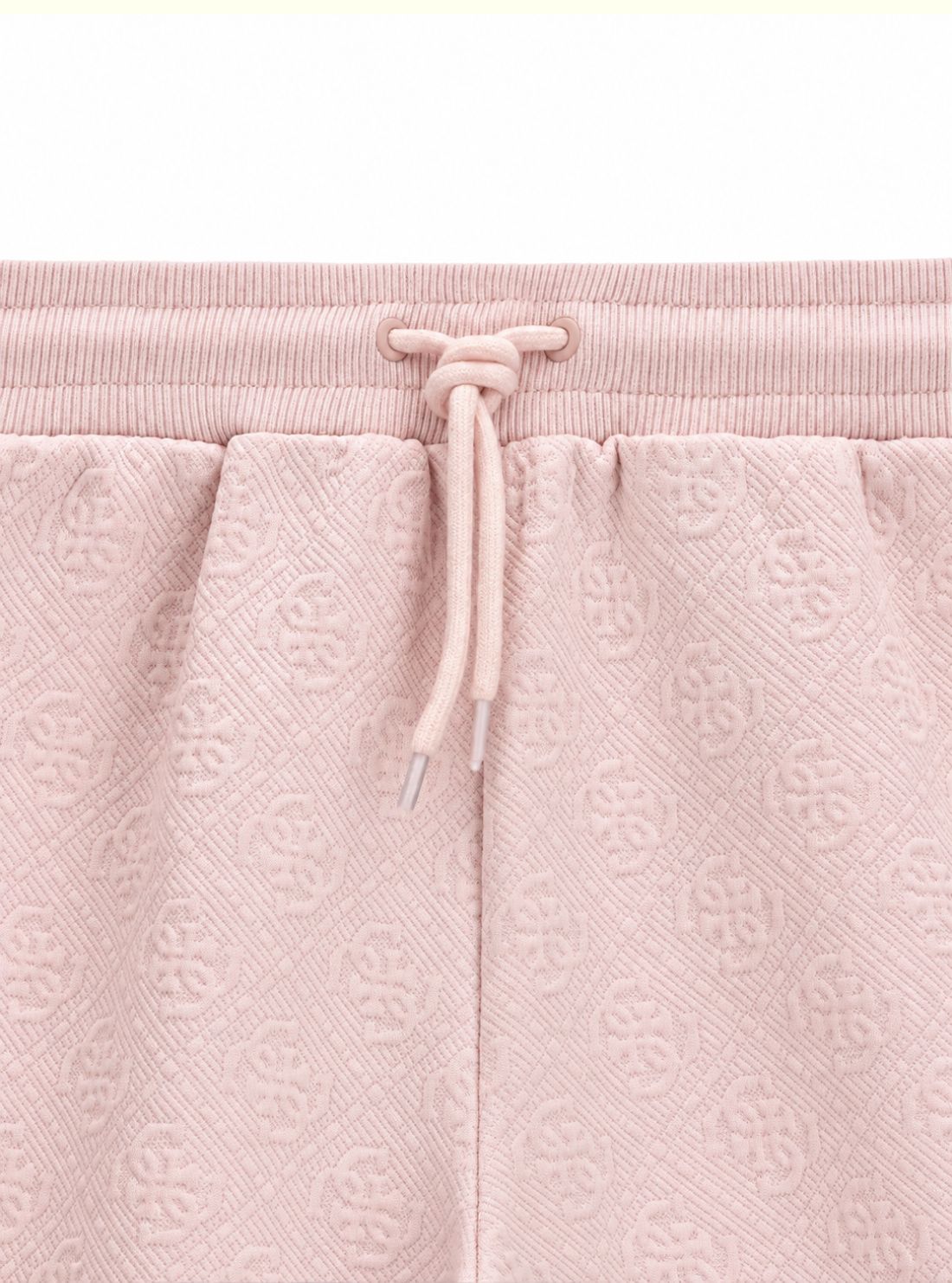 GUESS Kids Pink 4G Logo Jacquard Palazzo Pants (7-16) Detail View