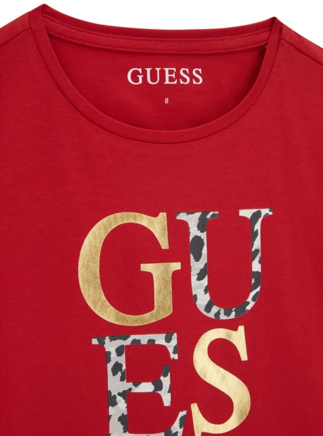 GUESS Kids Red Logo T-Shirt (7-16) J6BI01K5769 Detail View