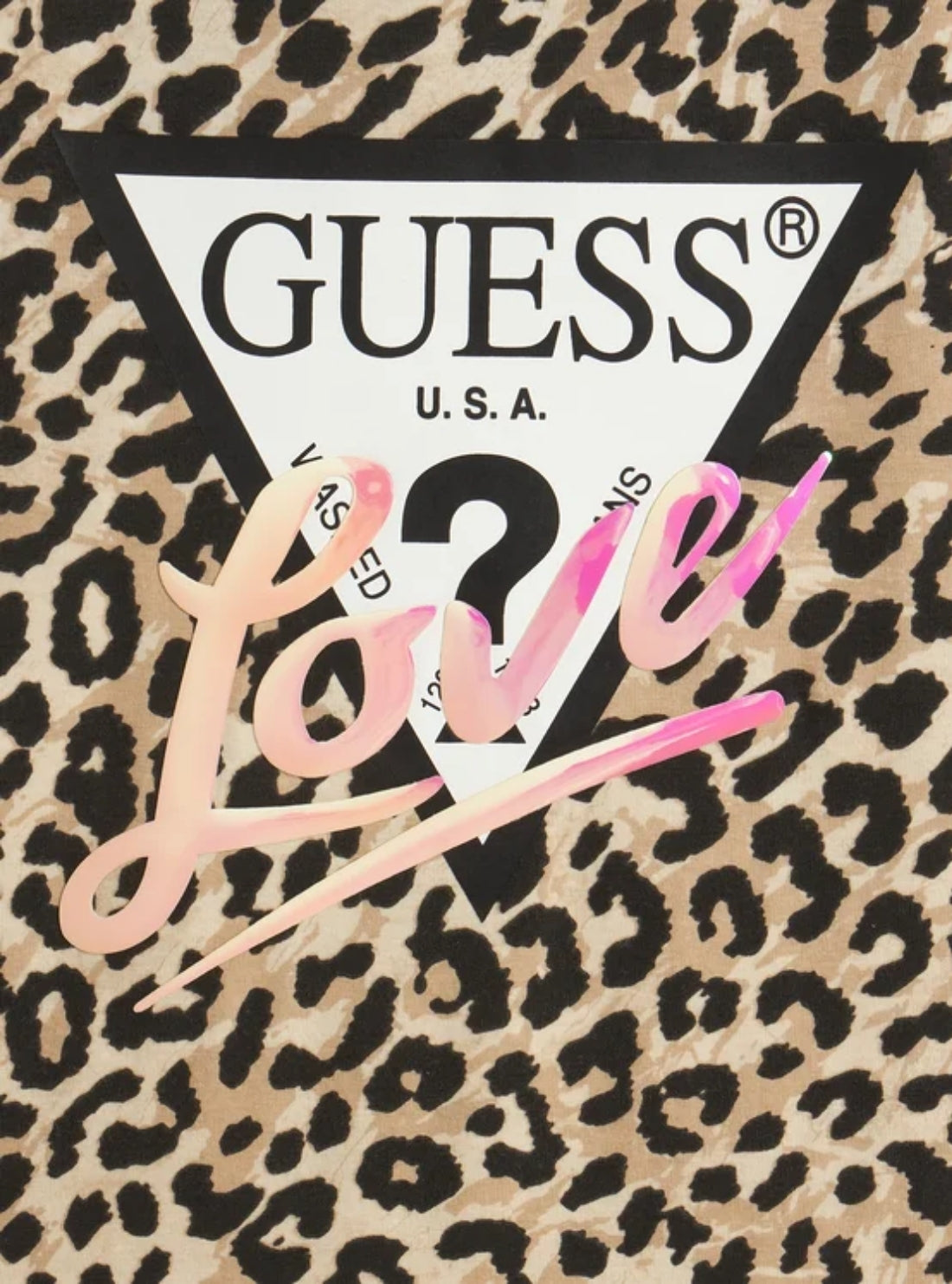 GUESS Kids Leopard Print Logo T-Shirt (7-16) J6BI05K5775 Detail View