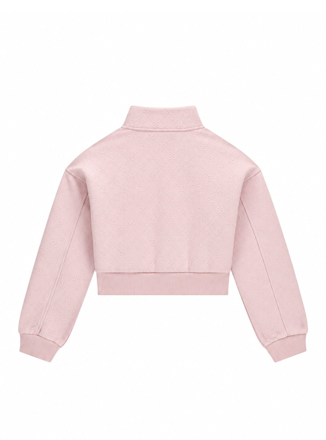 GUESS Kids Pink 4G Jacquard Zip-Up Jacket (7-16) J6BQ01K6082 Back View