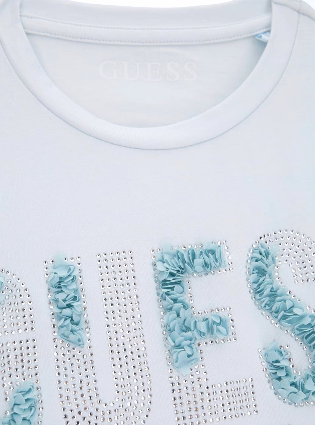 GUESS Kids White Midi Short Sleeve T-Shirt (7-16) J6GI07K6YW4 Detail View