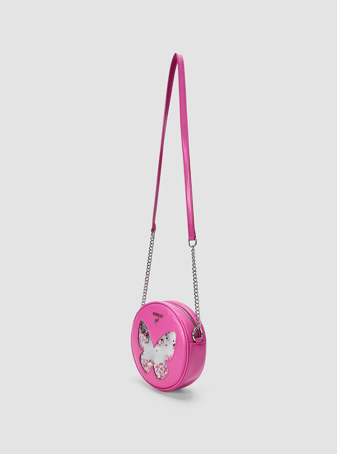 GUESS Kids Pink Butterfly Circle Bag J6GZ08WH7G0 Side View