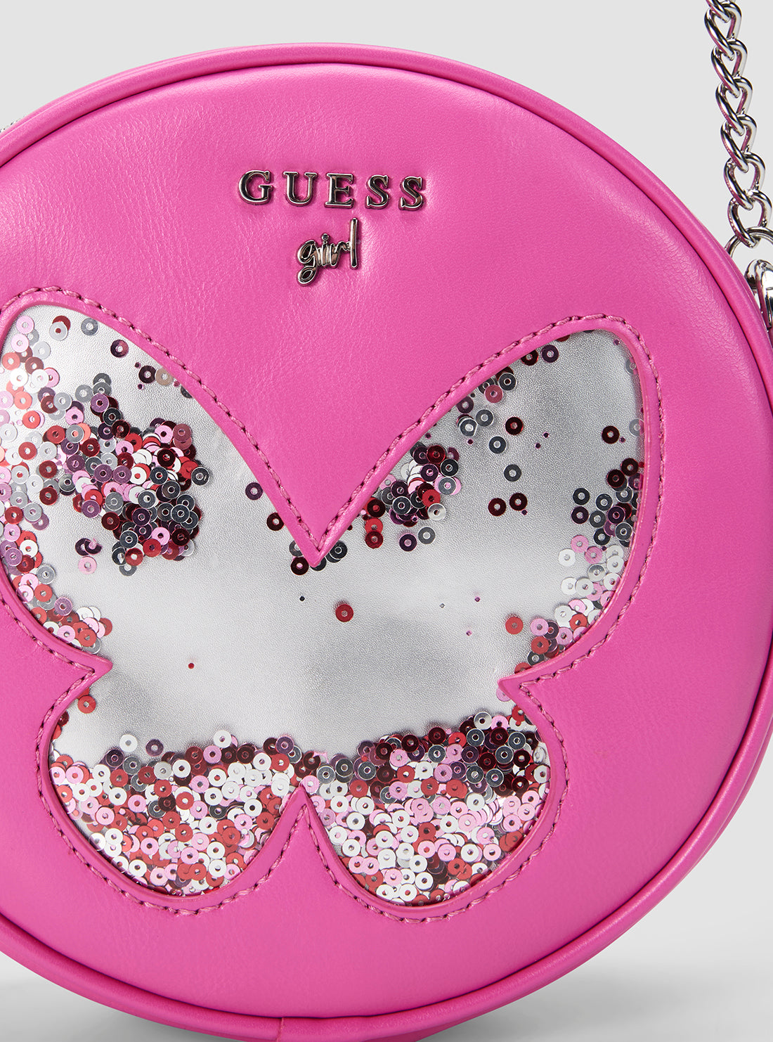 GUESS Kids Pink Butterfly Circle Bag J6GZ08WH7G0 Detail View_2
