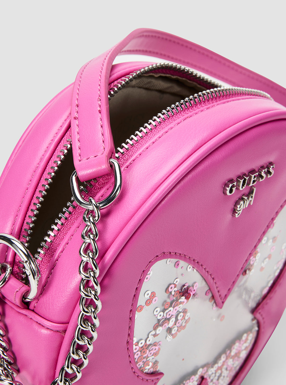 GUESS Kids Pink Butterfly Circle Bag J6GZ08WH7G0 Detail View