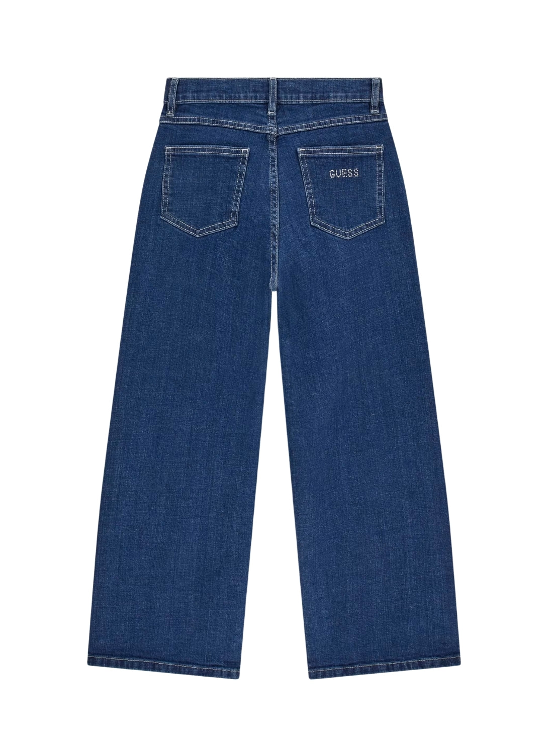 GUESS Kids Blue 90s Rhinestones Denim Pants (7-16) J6RA03D52Z0 Back View