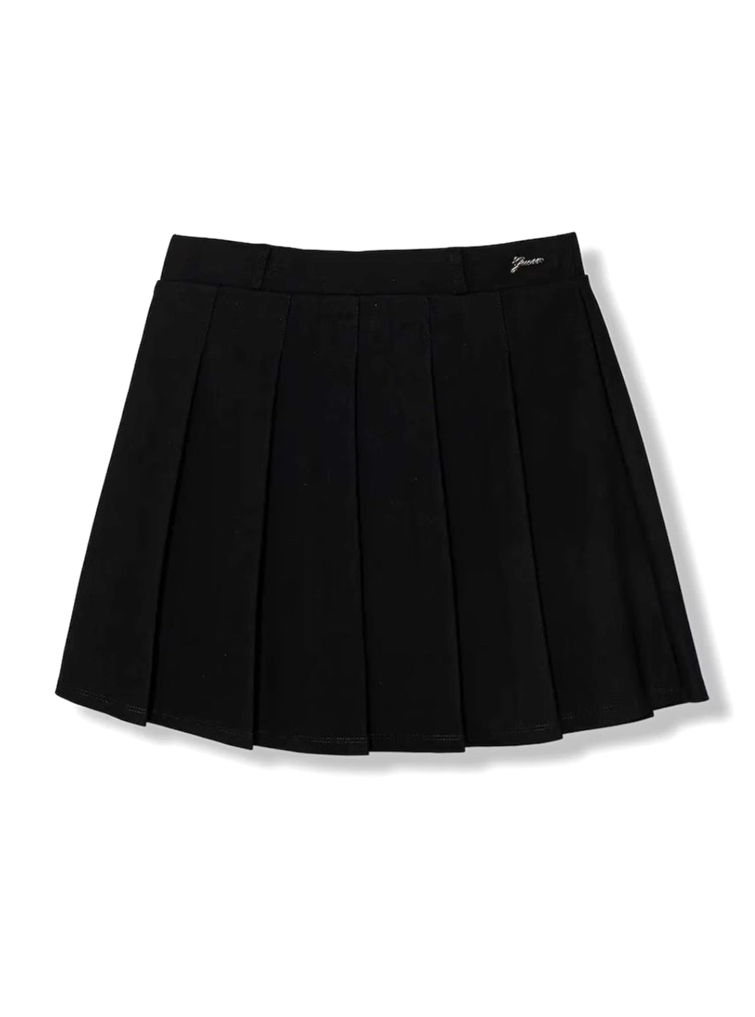 GUESS Kids Black Punto Milano Midi Skirt (7-16) J6RD01KCY62 Front View