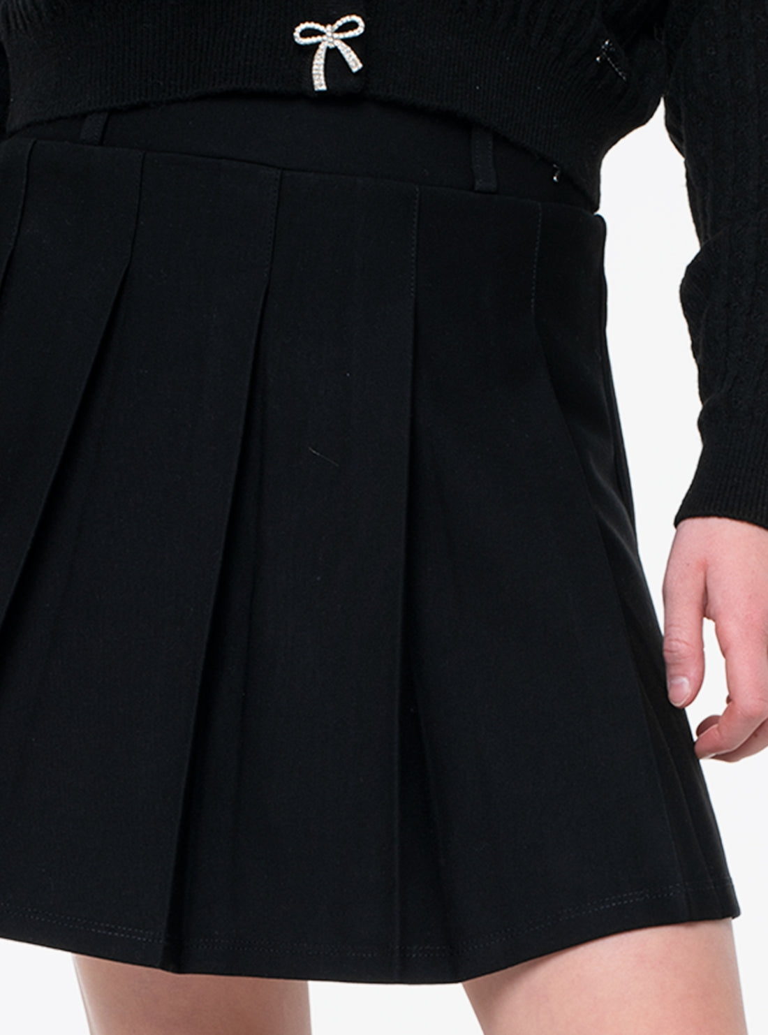 GUESS Kids Black Punto Milano Midi Skirt (7-16) J6RD01KCY62 Detail View