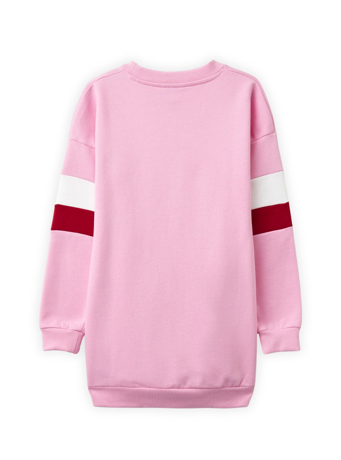 GUESS Kids Pink French Terry Long Sleeve Dress (7-16) J6RK01KAD74 Back View